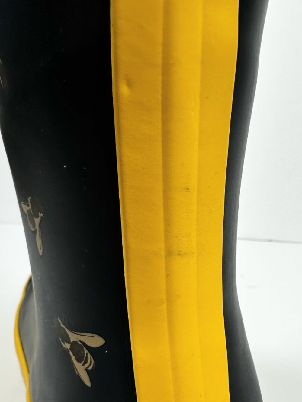Serra Rain Boots Size US 8 Navy Blue Yellow Bee Print Wellies Rubber Waterproof - Picture 12 of 16